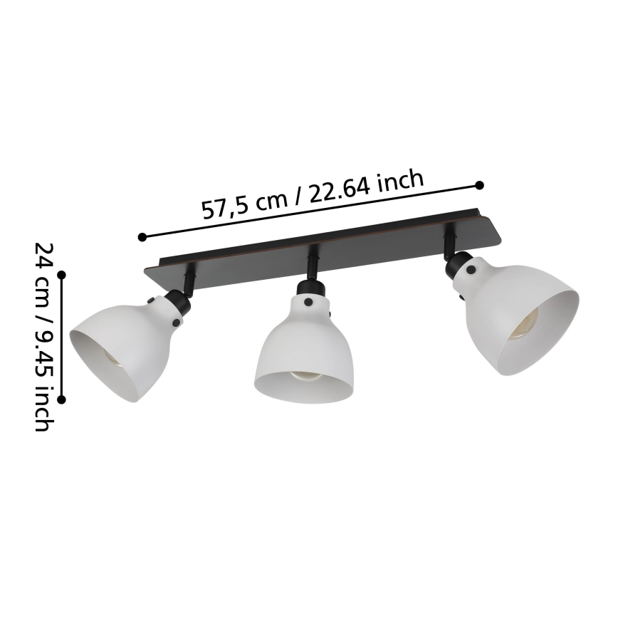 Eglo 43829 - Strahler MATLOCK 3xE27/40W/230V