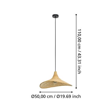 Eglo - Hängeleuchte an Schnur 1xE27/40W/230V