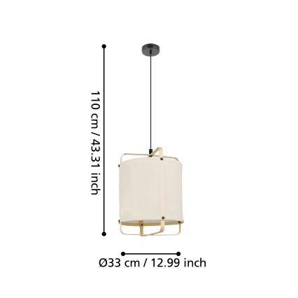 Eglo - Hängeleuchte an Schnur 1xE27/40W/230V