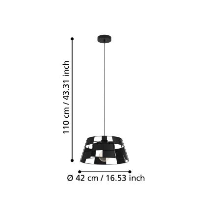 Eglo - Hängeleuchte an Schnur 1xE27/40W/230V