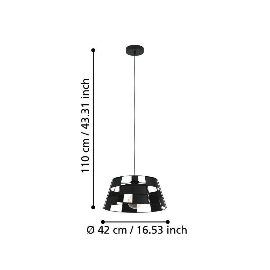 Eglo - Hängeleuchte an Schnur 1xE27/40W/230V