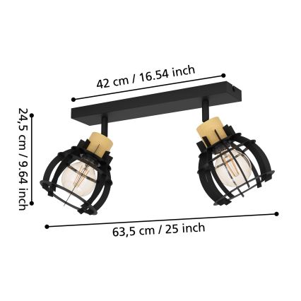 Eglo - Strahler 2xE27/40W/230V