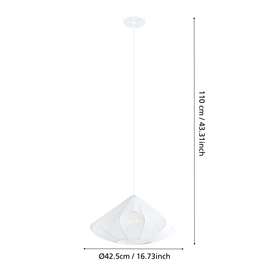 Eglo - Hängeleuchte 1xE27/40W/230V d 42,5 cm weiß