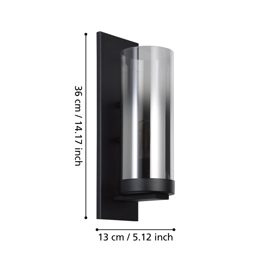 Eglo - Wandleuchte 1xE27/40W/230V schwarz