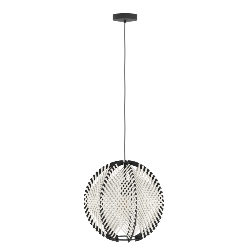 Eglo - Hängeleuchte 1xE27/40W/230V d 40 cm weiß/schwarz