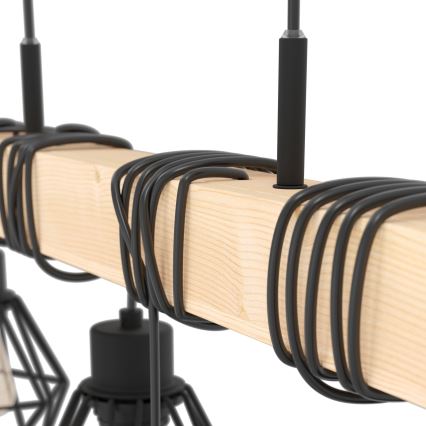 Eglo - Hängeleuchte an Schnur TOWNSHEND 6xE27/60W/230V - FSC-zertifiziert