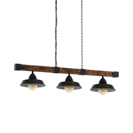Eglo - Hängeleuchte an Kette 3xE27/60W/230V - FSC-zertifiziert