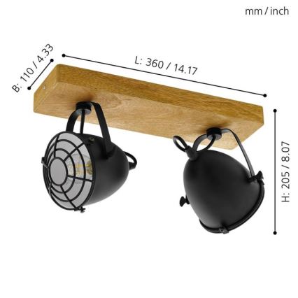 Eglo - Spotleuchte 2xE14/40W/230V