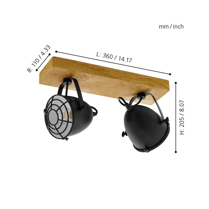 Eglo - Spotleuchte 2xE14/40W/230V