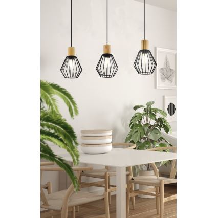 Eglo - Hängeleuchte an Schnur 3xE27/60W/230V - FSC-zertifiziert