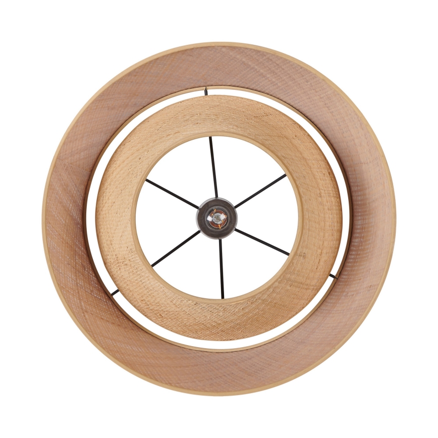 Eglo - Pendelleuchte mit Kabel, 1x E27/60W/230V, Lampenschirm aus Bast