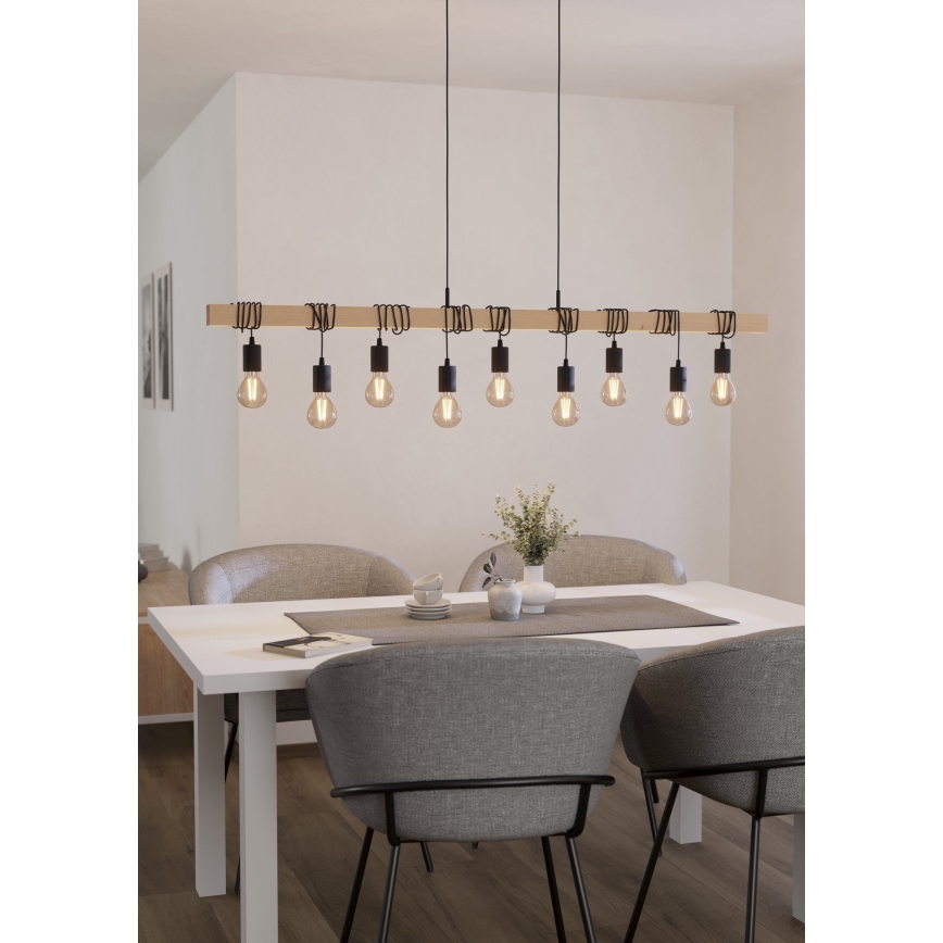 Eglo - Hängeleuchte TOWNSHEND 9xE27/60W/230V