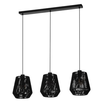 Eglo - Hängeleuchte 3xE27/60W/230V schwarz