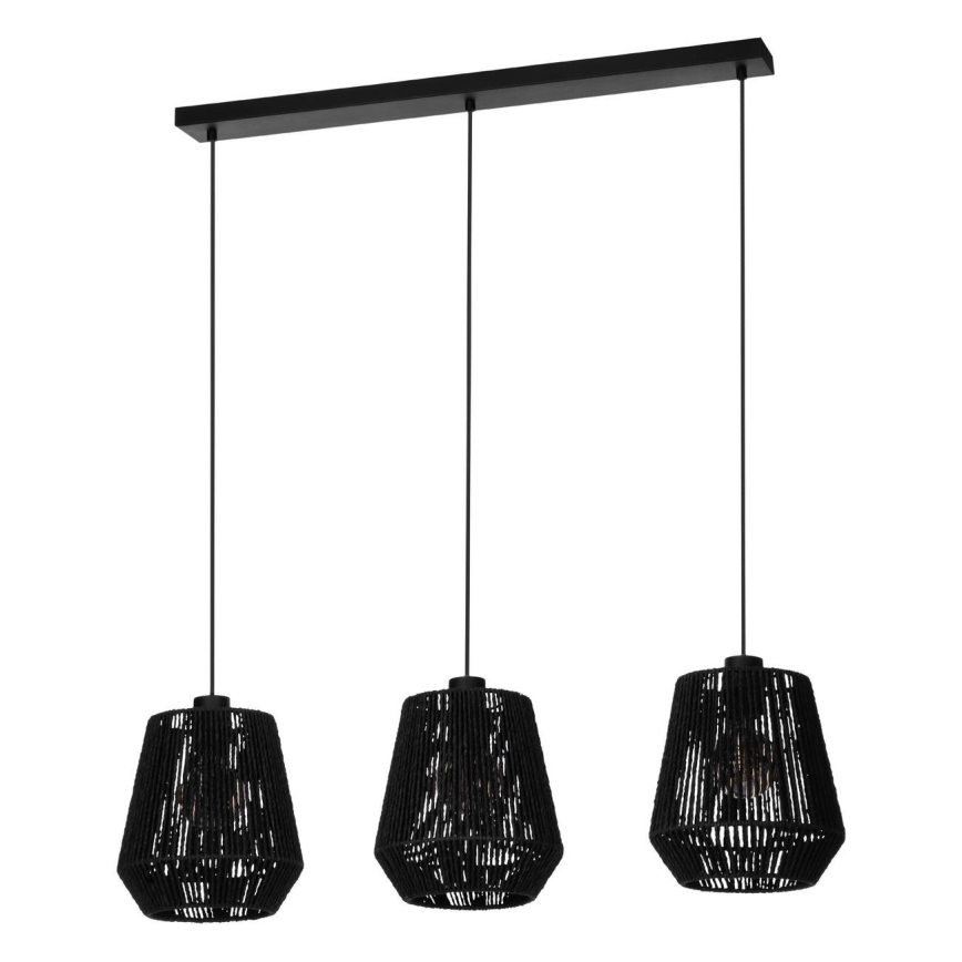 Eglo - Hängeleuchte 3xE27/60W/230V schwarz