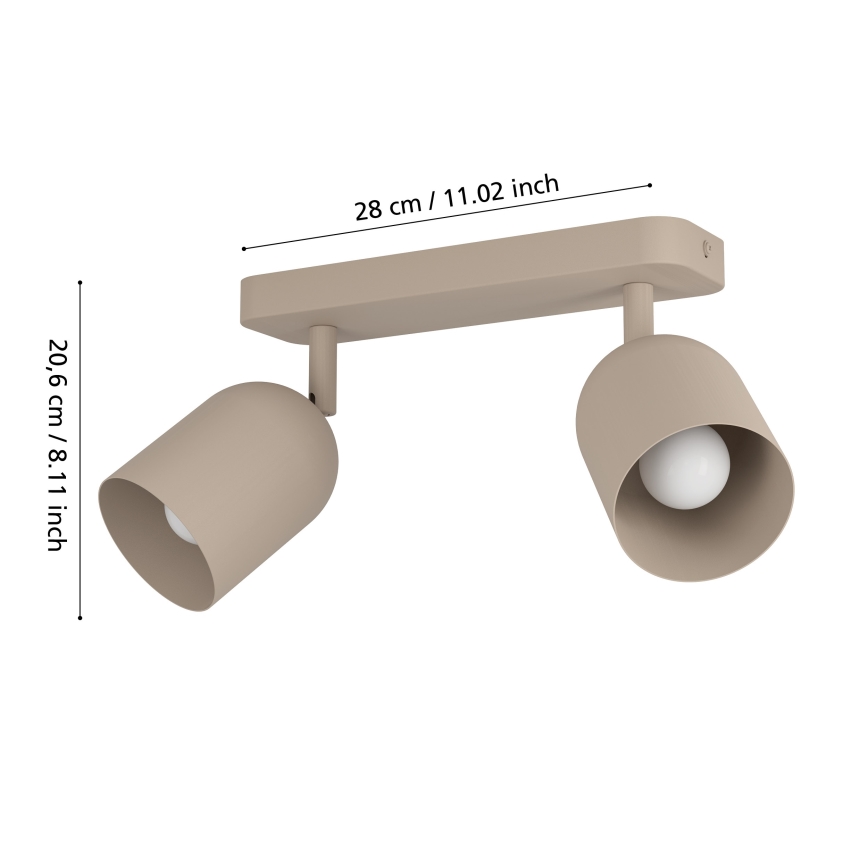 Eglo - Deckenstrahler 2xE14/40W/230V beige
