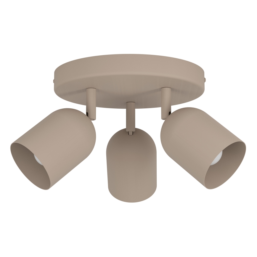 Eglo - Spotleuchte 3x E14/40 W/230 V, Ø 25 cm, Beige
