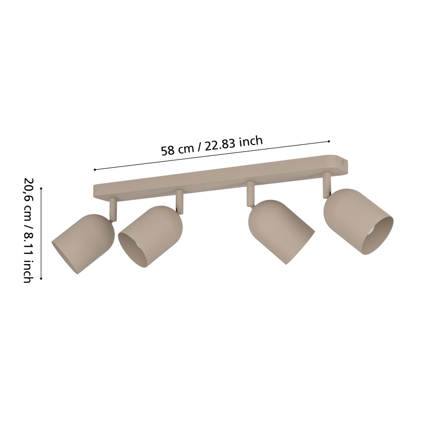 Eglo - Deckenspot 4xE14/40W/230V beige