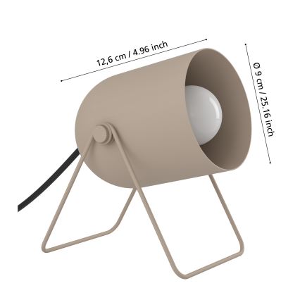 Eglo - Tischlampe 1xE14/8W/230V beige