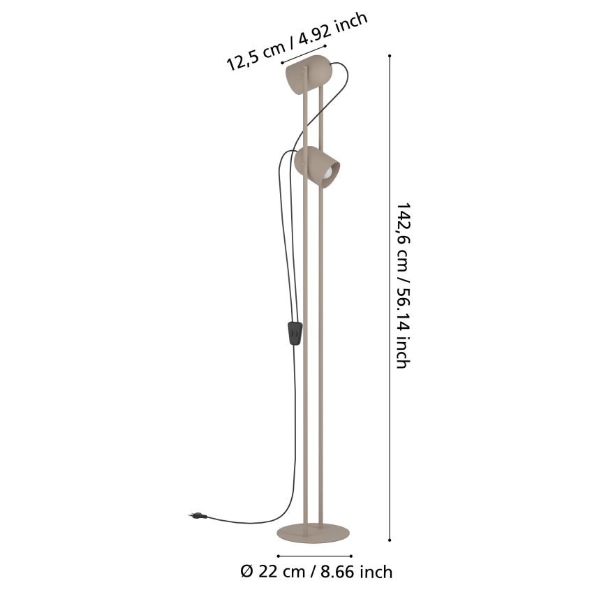 Eglo - Stehlampe 2xE14/8W/230V beige