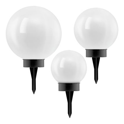 Eglo - LED-Solarleuchte mit Sensor 3 Stk. LED/1800 mAh IP44 schwarz
