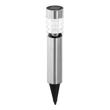 Eglo 48581 - Solarlampe mit LED-Sensor/0,06W/1,2V 100 mAh IP44 matt chrom