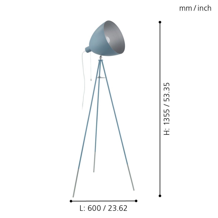EGLO 49046 - Stehlampe CHESTER-P 1xE27/60W/230V