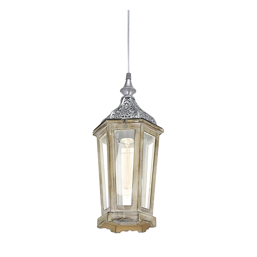Eglo 49206 - Pendelleuchte KINGHORN mit Kabelaufhängung 1xE27/42W/230V