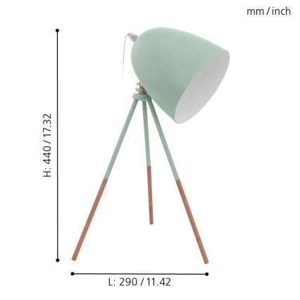 Eglo - Tischlampe 1xE27/60W/230V