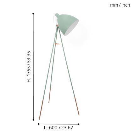 Eglo - Stehlampe 1xE27/60W/230V