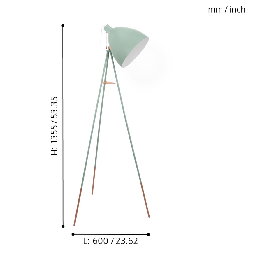 Eglo - Stehlampe 1xE27/60W/230V
