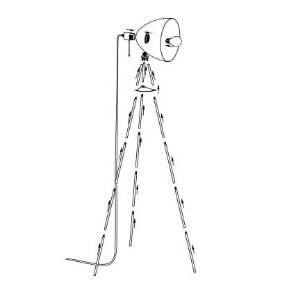 Eglo - Stehlampe 1xE27/60W/230V