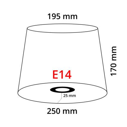 Eglo 49413 - Lampenschirm VINTAGE gefaltet schwarz E14 Durchmesser 24,5 cm