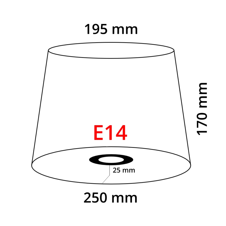 Eglo 49413 - Lampenschirm VINTAGE gefaltet schwarz E14 Durchmesser 24,5 cm