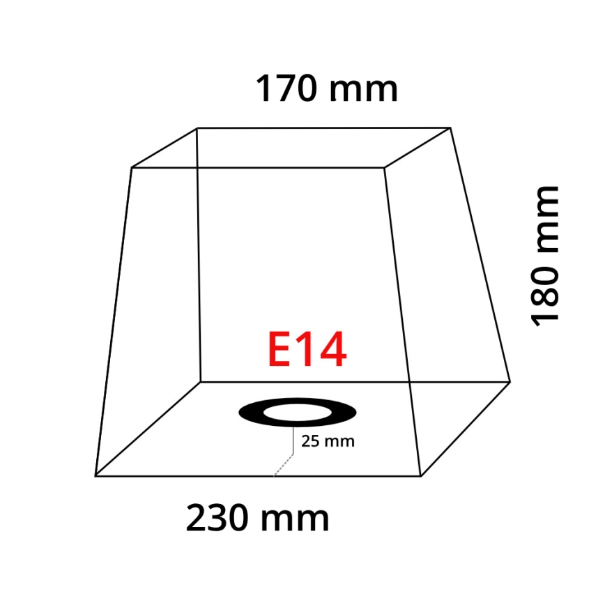 Eglo 49422 - Lampenschirm für Stehlampe VINTAGE braun E14 23x23 cm