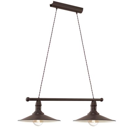 Eglo 49457 - Pendelleuchte an Kabel STOCKBURY 2xE27/60W/230V