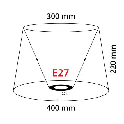 Eglo 49584 - Lampenschirm VINTAGE E27 Durchmesser 40 cm