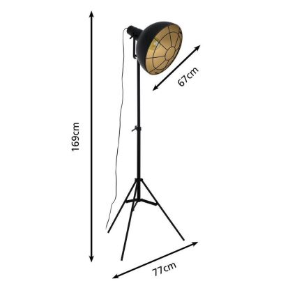 Eglo 49674 - Stehlampe CANNINGTON 1xE27/60W/230V