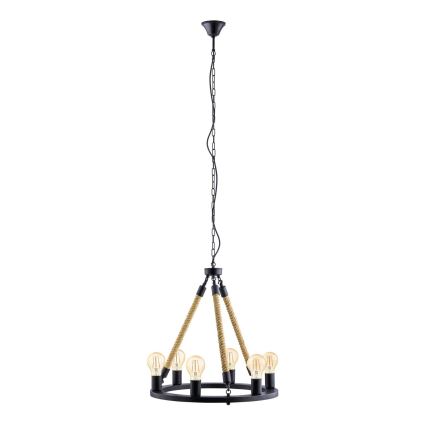 Eglo 49694 - FINDLAY Kronleuchter mit Kette 6xE27/60W