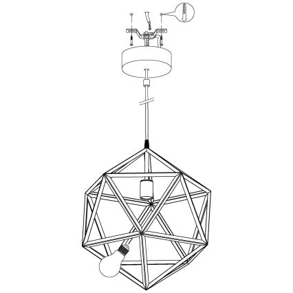 Eglo - Hängeleuchte 1xE27/60W/230V