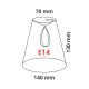 Eglo 49985 - Textil-Lampenschirm VINTAGE E14 Durchmesser 14 cm