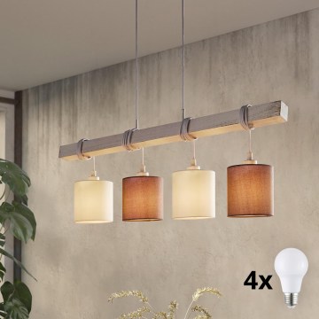 Eglo 55206 - LED-Pendelleuchte an Kabel TOWNSHEND 4xE27/60W/230V