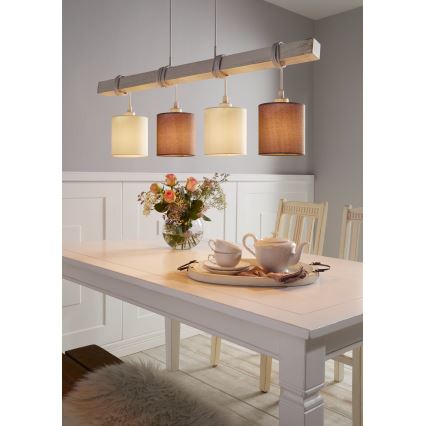 Eglo 55206 - LED-Pendelleuchte an Kabel TOWNSHEND 4xE27/60W/230V