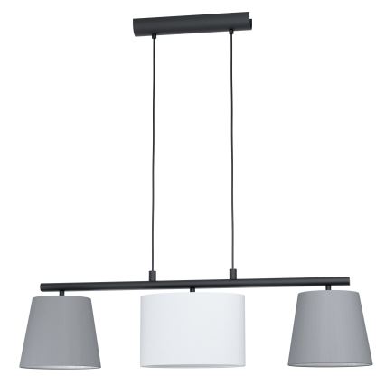 Eglo 55207 - LED Pendelleuchte an Kabel ALMEIDA 3xE14/25W/230V grau