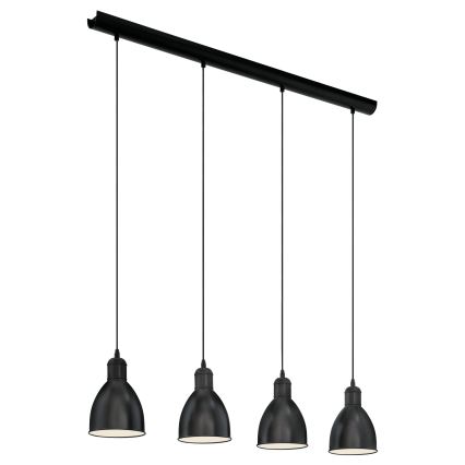 Eglo 55244 - Hängeleuchte an Kabel PRIDDY 4xE27/60W/230V schwarz
