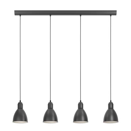 Eglo 55244 - Hängeleuchte an Kabel PRIDDY 4xE27/60W/230V schwarz