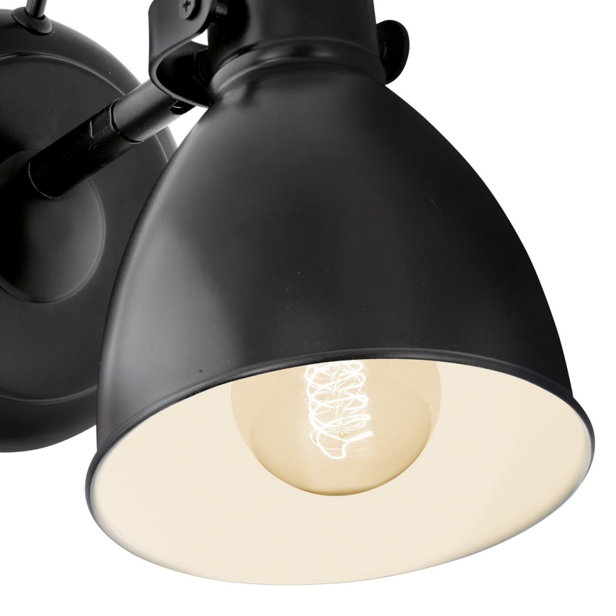 Eglo 55261 - Wandleuchte PRIDDY 1xE27/40W/230V schwarz