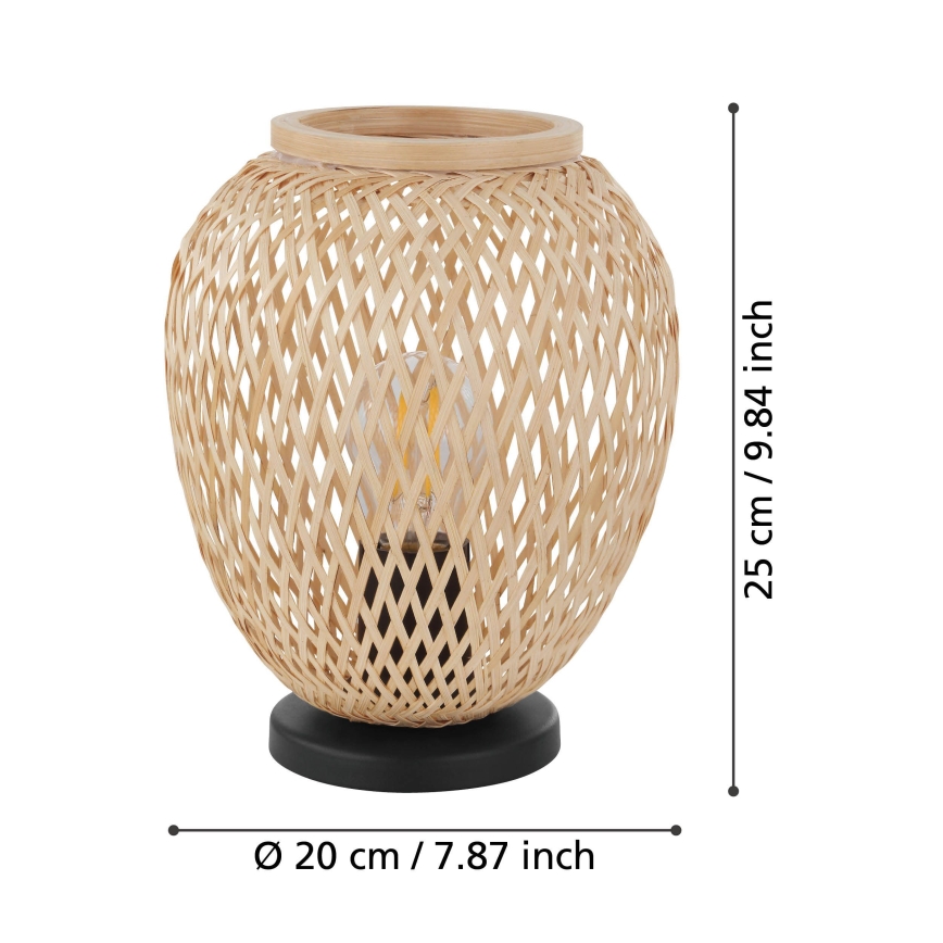 Eglo 55699 - Tischlampe DEMBLEBY 1xE27/40W/230V beige