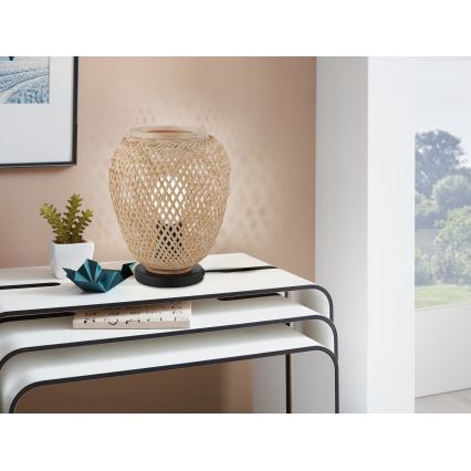 Eglo 55699 - Tischleuchte DEMBLEBY 1xE27/40W/230V beige