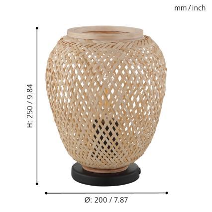 Eglo 55699 - Tischleuchte DEMBLEBY 1xE27/40W/230V beige