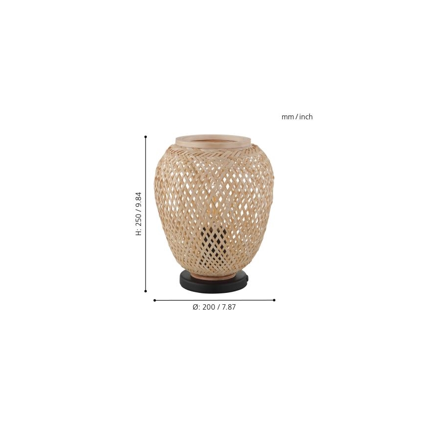 Eglo 55699 - Tischleuchte DEMBLEBY 1xE27/40W/230V beige